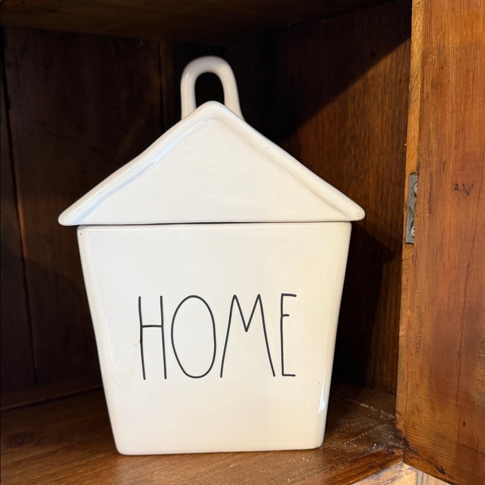 White Ceramic Home Canister